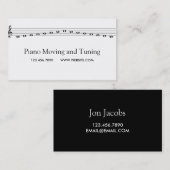 ピアノの移動とチューニング引越し業者音楽修復 名刺 (正面/裏面)