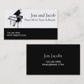 ピアノの移動とチューニング引越し業者音楽修復 名刺 (正面/裏面)