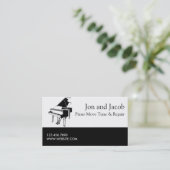 ピアノの移動とチューニング引越し業者音楽修復 名刺 (スタンド正面)