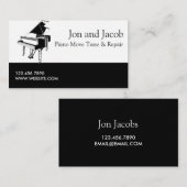 ピアノの移動とチューニング引越し業者音楽修復 名刺 (正面/裏面)