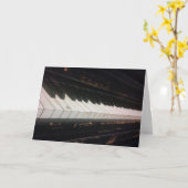 「ピアノの練習をしよう！」誕生日カード カード (黄色い花)