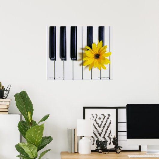 ピアノの花 ポスター (ホームオフィス)
