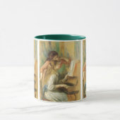 ピアノの若い女の子達バイピエールルノアール マグカップ (中央)