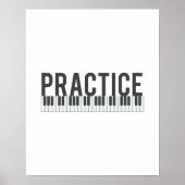 ピアノの装飾的な装飾を練習やる気を起こさせるする ポスター (正面)
