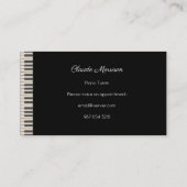 ピアノの調律 名刺 (裏面)