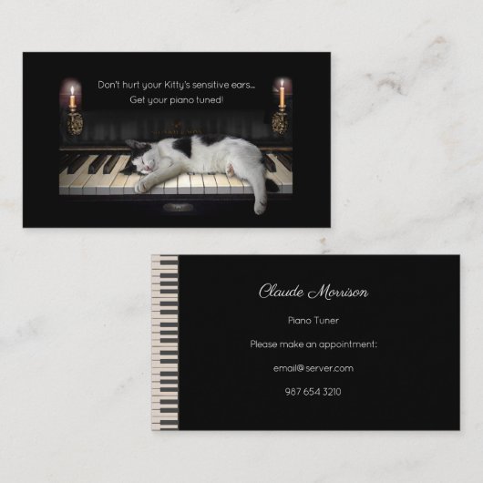ピアノの調律 名刺 (正面/裏面)