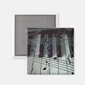 ピアノの鍵と音符 マグネット (正面/裏面)