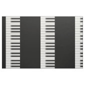 ピアノの鍵を中音階でブラック ファブリック (ファットクウォーター)