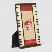 ピアノの鍵アンティークのピアノ椅子のベンチの写真プラーク フォトプラーク (側面)