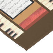 ピアノの鍵フレームシート音楽テーブルナー ショートテーブルランナー (コーナー)