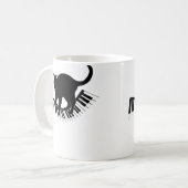 ピアノの鍵盤と猫 ギフト メンズ レディース コーヒーマグカップ (正面左)