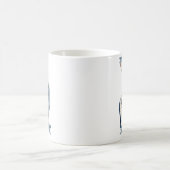 ピアノの鍵盤と花のエレガンス コーヒーマグカップ (中央)