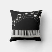ピアノの鍵盤と音符 クッション (裏面)
