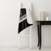 ピアノの鍵盤と音符 シェルパブランケット (インサイチュ)