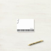 ピアノの鍵盤と音符 ポストイット (デスク上)