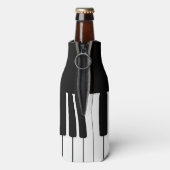 ピアノの鍵盤パーソナライズされた曲 ボトルクーラー (ボトル裏面)