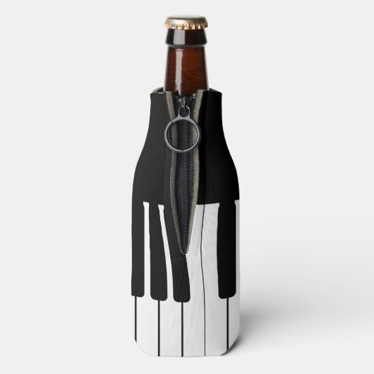 ピアノの鍵盤パーソナライズされた曲 ボトルクーラー (ボトル裏面)