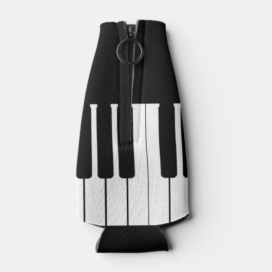 ピアノの鍵盤パーソナライズされた曲 ボトルクーラー (裏面)