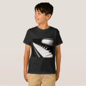 ピアノの鍵盤マクロ Tシャツ (正面フル)