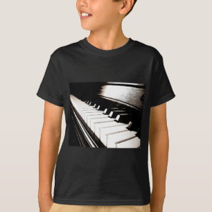 ピアノの鍵盤マクロ Tシャツ