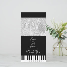 ピアノの鍵盤結婚音楽の写真ありがとう サンキューカード