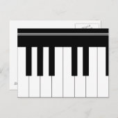 ピアノの鍵盤 ポストカード (正面/裏面)