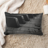 ピアノの鍵盤 ランバークッション (ブランケット)