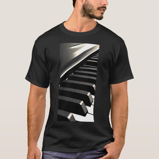 ピアノの鍵盤 Tシャツ (正面)