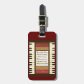 ピアノの鍵音楽縁どのラゲッジタグ ラゲッジタグ (正面縦)