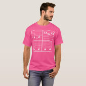 ピアノの音符と顔 - ミュージシャン ピアノ - ピアニスト Tシャツ (正面フル)
