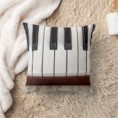 ピアノの音響の背景の音符 クッション (ブランケット)