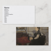 ピアノのManet、1868年Manet |夫人 名刺 (正面/裏面)