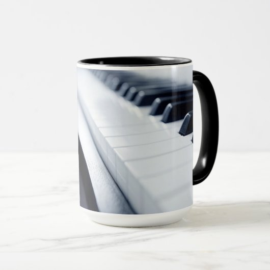 ピアノはあなたのハートの歌を保ちます マグカップ (正面右)