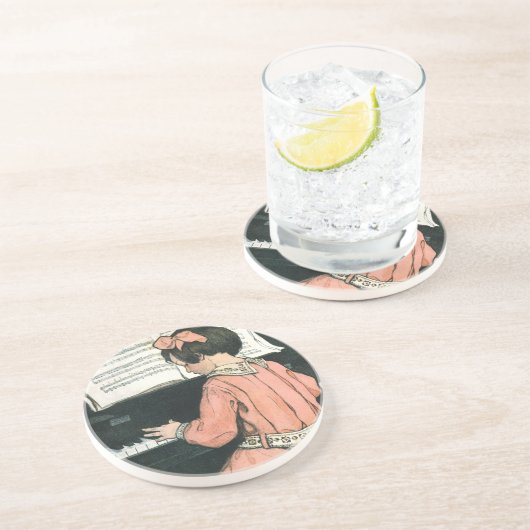 ピアノはかりで測・ミュージック・ガール・ジェシー・ウィルコックス・スミス コースター (側面)