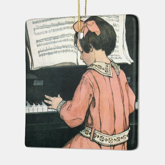 ピアノはかりで測・ミュージック・ガール・ジェシー・ウィルコックス・スミス セラミックオーナメント (左)