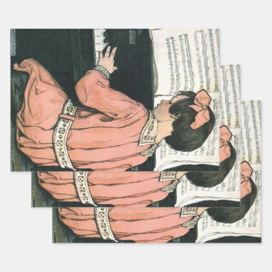 ピアノはかりで測・ミュージック・ガール・ジェシー・ウィルコックス・スミス ラッピングペーパーシート (セット)