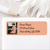 ピアノはかりで測・ミュージック・ガール・ジェシー・ウィルコックス・スミス ラベル (インサイチュ)