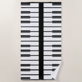 ピアノはコードの世界音楽上品のグラフィックを調整します ビーチタオル (正面)