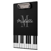 ピアノはピアニストの先生のためのモノグラムのクリップボードを調整します クリップボード (左)