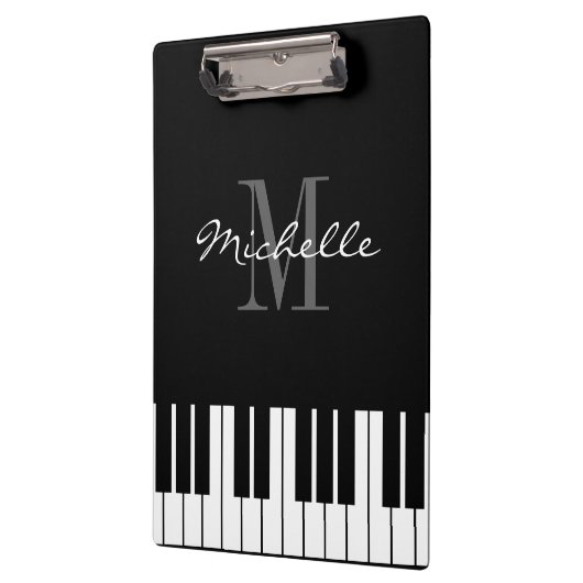 ピアノはピアニストの先生のためのモノグラムのクリップボードを調整します クリップボード (左)