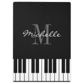 ピアノはピアニストの先生のためのモノグラムのクリップボードを調整します クリップボード (裏面)