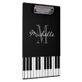 ピアノはピアニストの先生のためのモノグラムのクリップボードを調整します クリップボード (右)