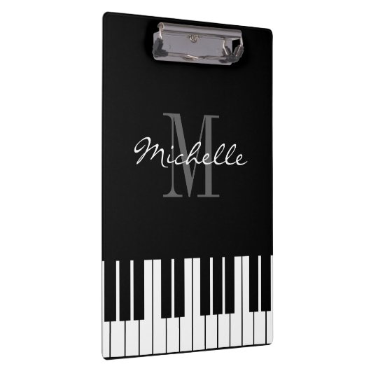 ピアノはピアニストの先生のためのモノグラムのクリップボードを調整します クリップボード (右)