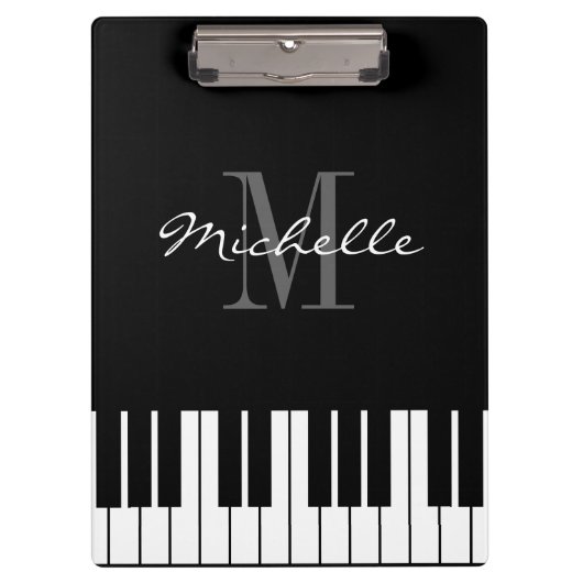 ピアノはピアニストの先生のためのモノグラムのクリップボードを調整します クリップボード (正面)