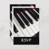 ピアノは写真を調整します 出欠カード (正面/裏面)