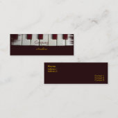 ピアノは名刺を調整します スキニー名刺 (正面/裏面)