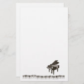 ピアノは文房具に注意します 便箋 (正面/裏面)