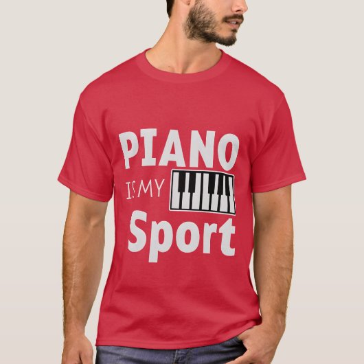 ピアノは私のスポーツだ友達 Tシャツ (正面)