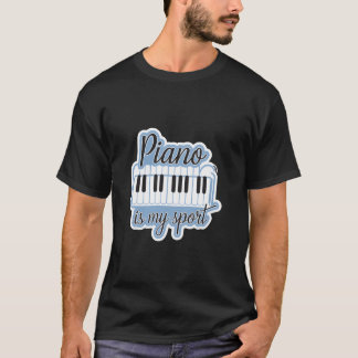 ピアノは私のスポーツです 面白い Tシャツ
