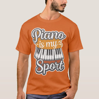 ピアノは私のスポーツ少年 Tシャツ